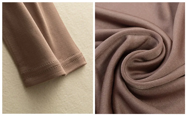 2025 Women's Fashion Autumn and Winter Clothing 23% Natural Mulberry Silk Slim Fit Breathable Hip Lifting Elastic Leggings