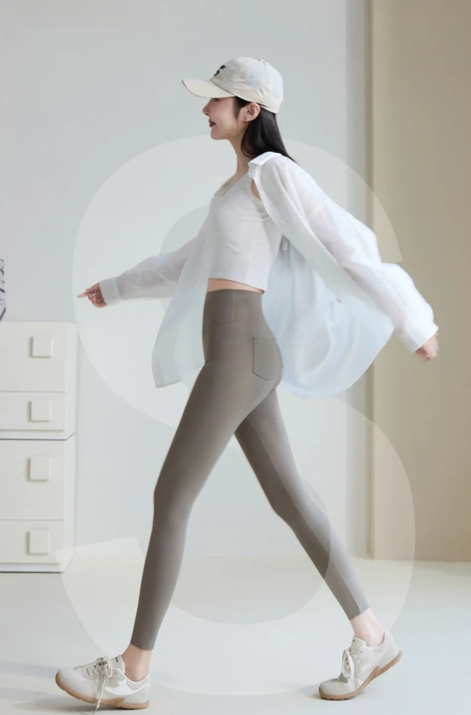 2025 New Shark Pocket Pants High Waist Abdomen in Women Yoga Pencil Pants Slim Thin Casual Sports Fitness Leggings Stretch Tight