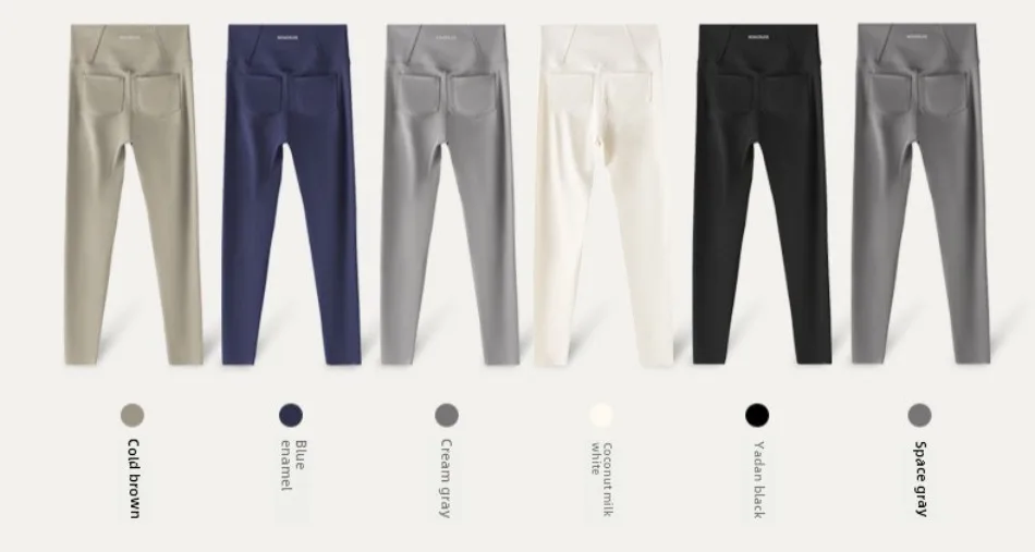 2025 New Shark Pocket Pants High Waist Abdomen in Women Yoga Pencil Pants Slim Thin Casual Sports Fitness Leggings Stretch Tight