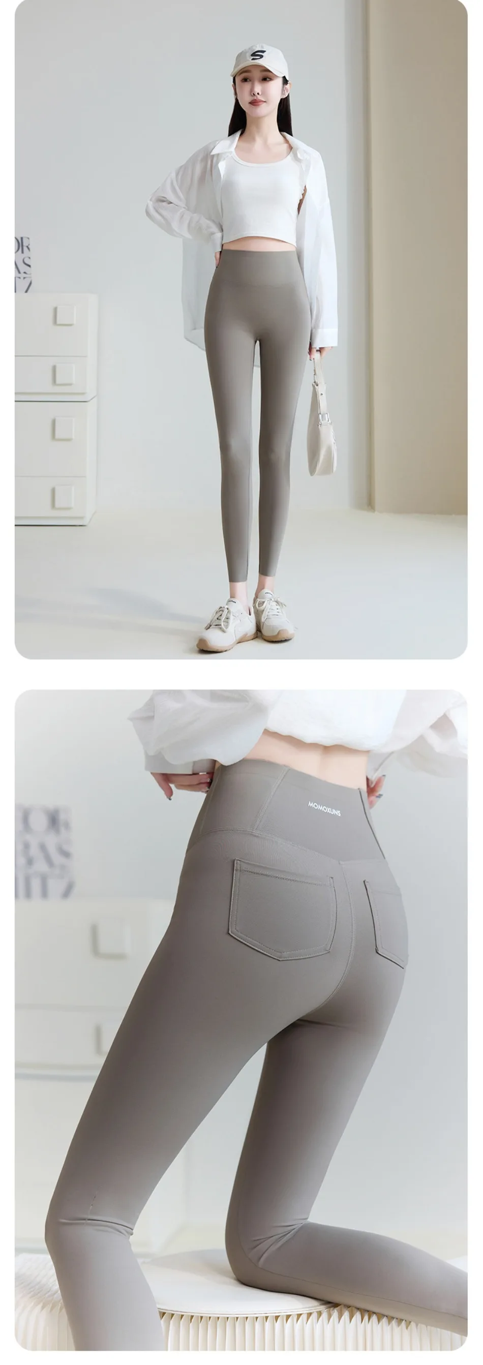 2025 New Shark Pocket Pants High Waist Abdomen in Women Yoga Pencil Pants Slim Thin Casual Sports Fitness Leggings Stretch Tight