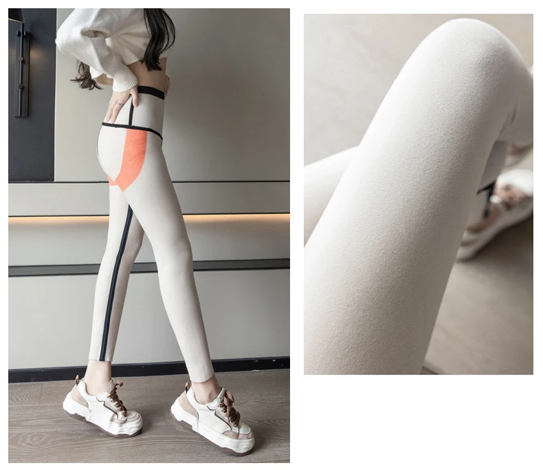 Autumn Winter Extra Thick Lamb Velvet Shark Leggings Women's High Waist Butt Lifter Black Thermal Fleece Warm Leggings