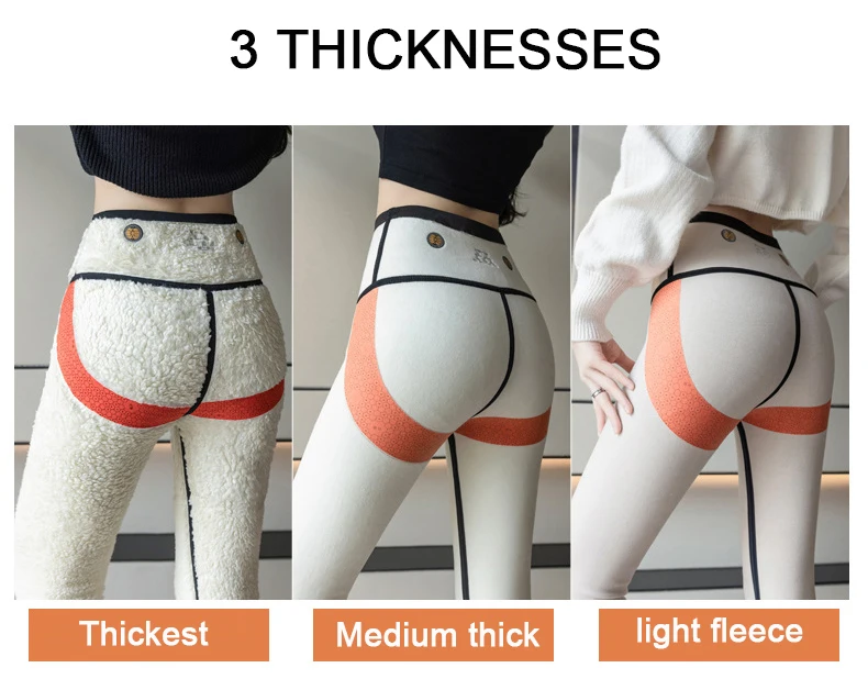 Autumn Winter Extra Thick Lamb Velvet Shark Leggings Women's High Waist Butt Lifter Black Thermal Fleece Warm Leggings
