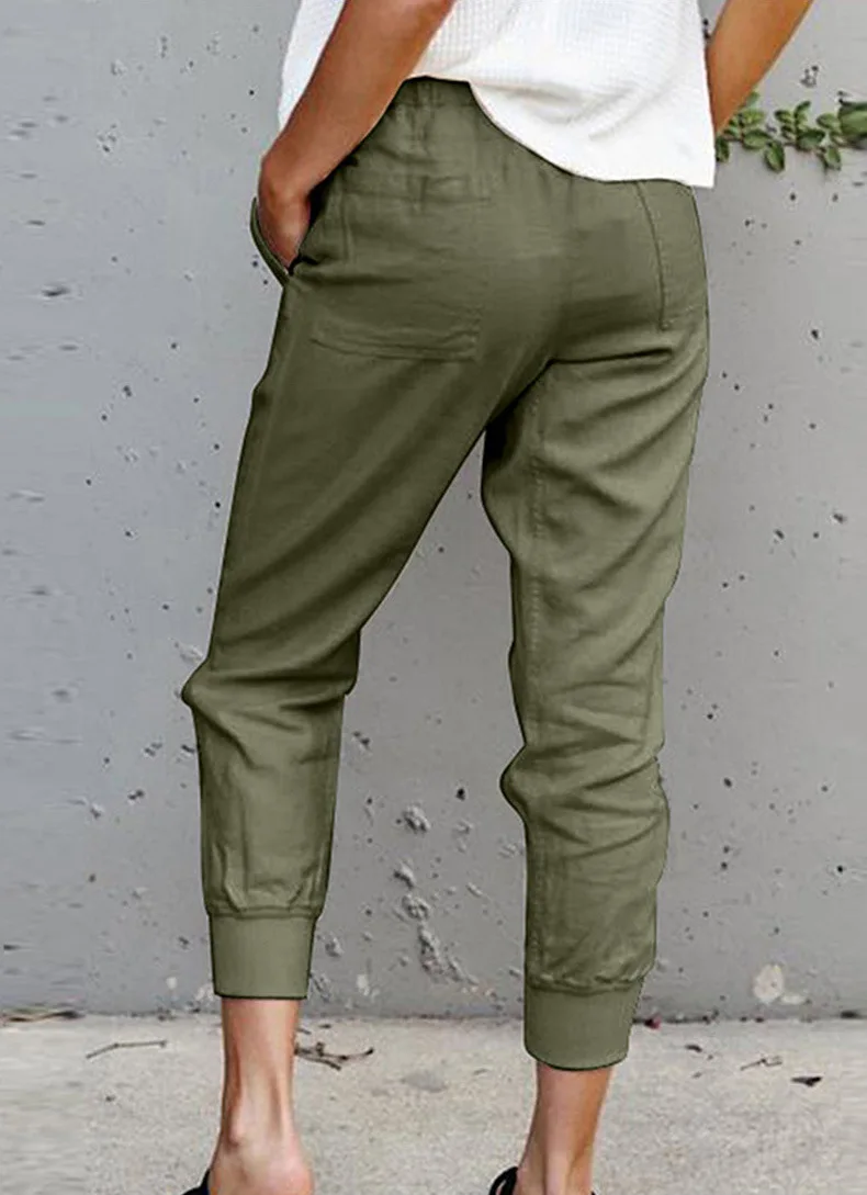 Pants Women Leggings New Pure Color Female Tall Waist Show Thin Trousers Nine Points Cheap Women Leggings OLN3386