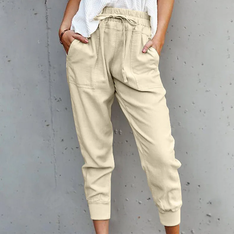 Pants Women Leggings New Pure Color Female Tall Waist Show Thin Trousers Nine Points Cheap Women Leggings OLN3386