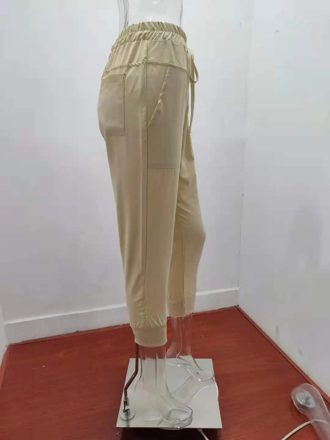 Pants Women Leggings New Pure Color Female Tall Waist Show Thin Trousers Nine Points Cheap Women Leggings OLN3386