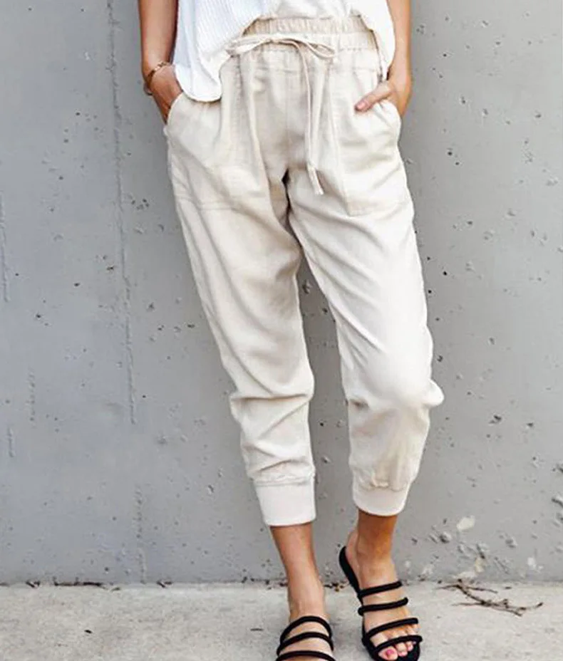 Pants Women Leggings New Pure Color Female Tall Waist Show Thin Trousers Nine Points Cheap Women Leggings OLN3386