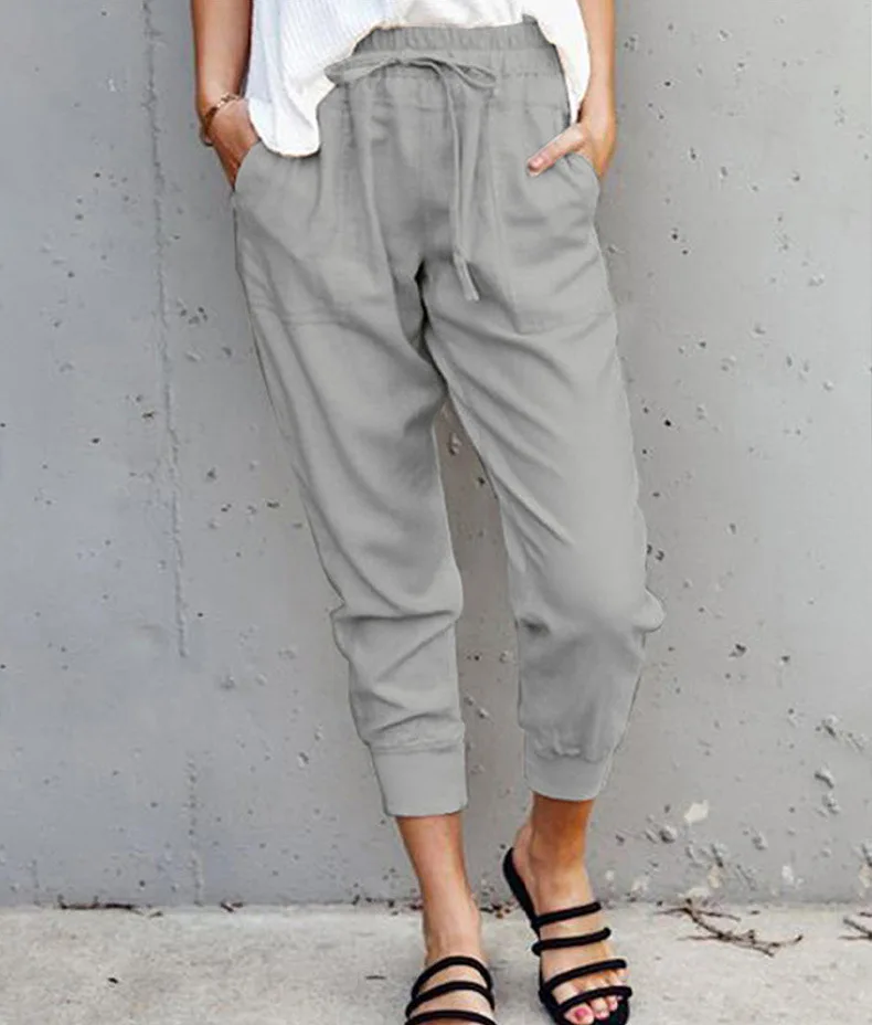 Pants Women Leggings New Pure Color Female Tall Waist Show Thin Trousers Nine Points Cheap Women Leggings OLN3386