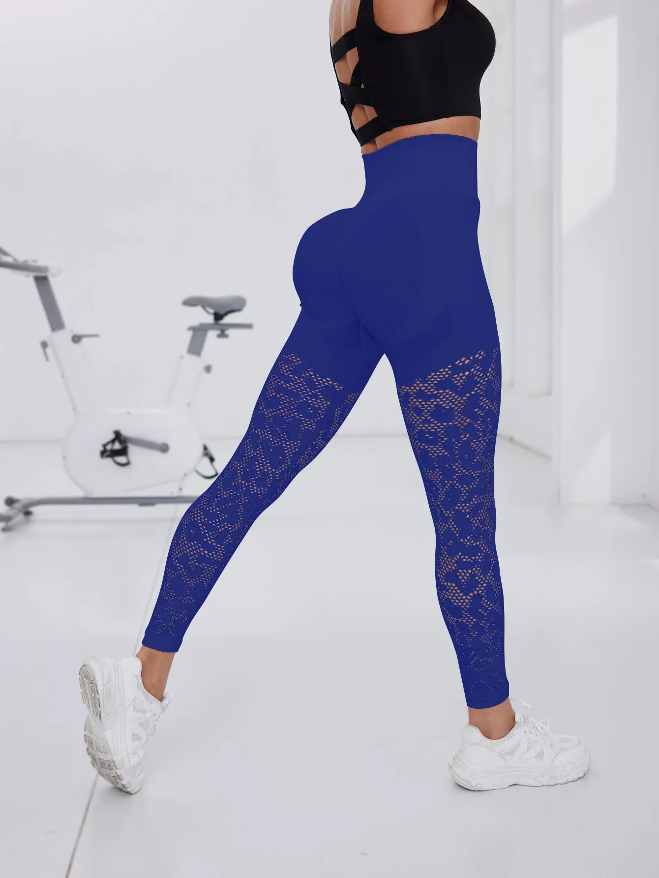 High Waist Seamless Leggings Solid Hollow Out Sportswear Tummy Control Breathable Gym Jogging Quick Dry Push Up Yoga Pants