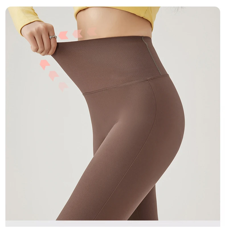 BIVIGAOS Spring Summer Sharkskin Micro Flared Leggings Women High Waist Slim-Fitting Flared Trousers Sexy Casual Legging Pants