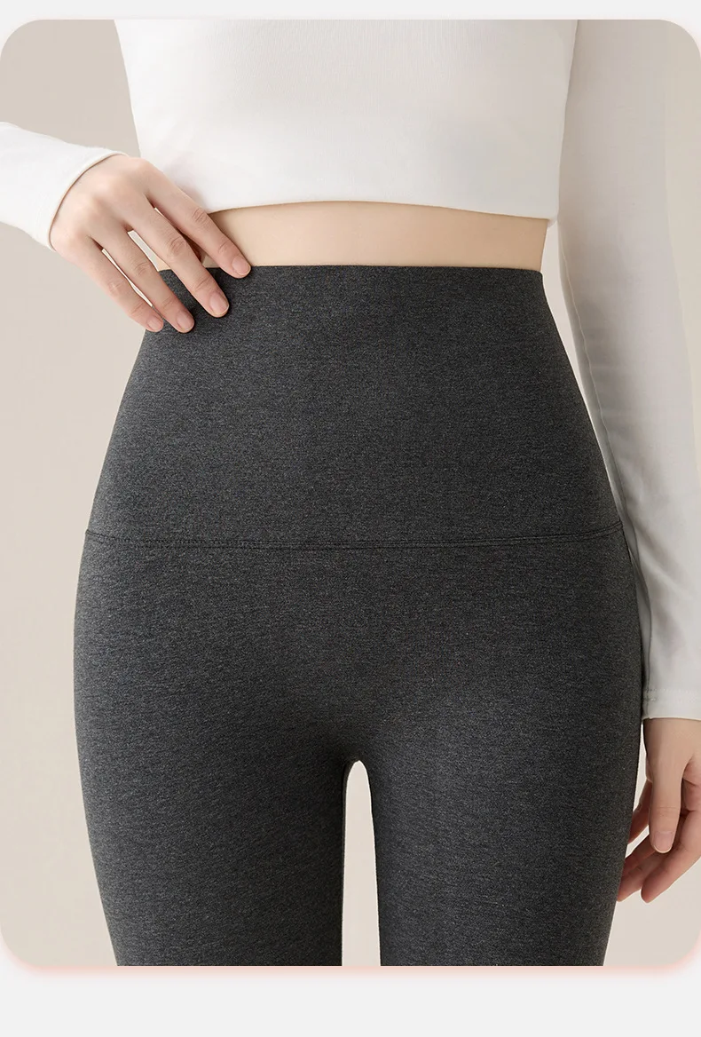 BIVIGAOS Autumn New Thin Cotton Leggings Women High Waist Sports Casual Leggings 40 Weave Knitting High Stretch Cotton Pants