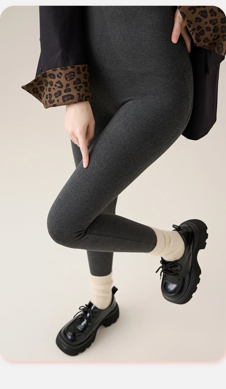 BIVIGAOS Autumn New Thin Cotton Leggings Women High Waist Sports Casual Leggings 40 Weave Knitting High Stretch Cotton Pants