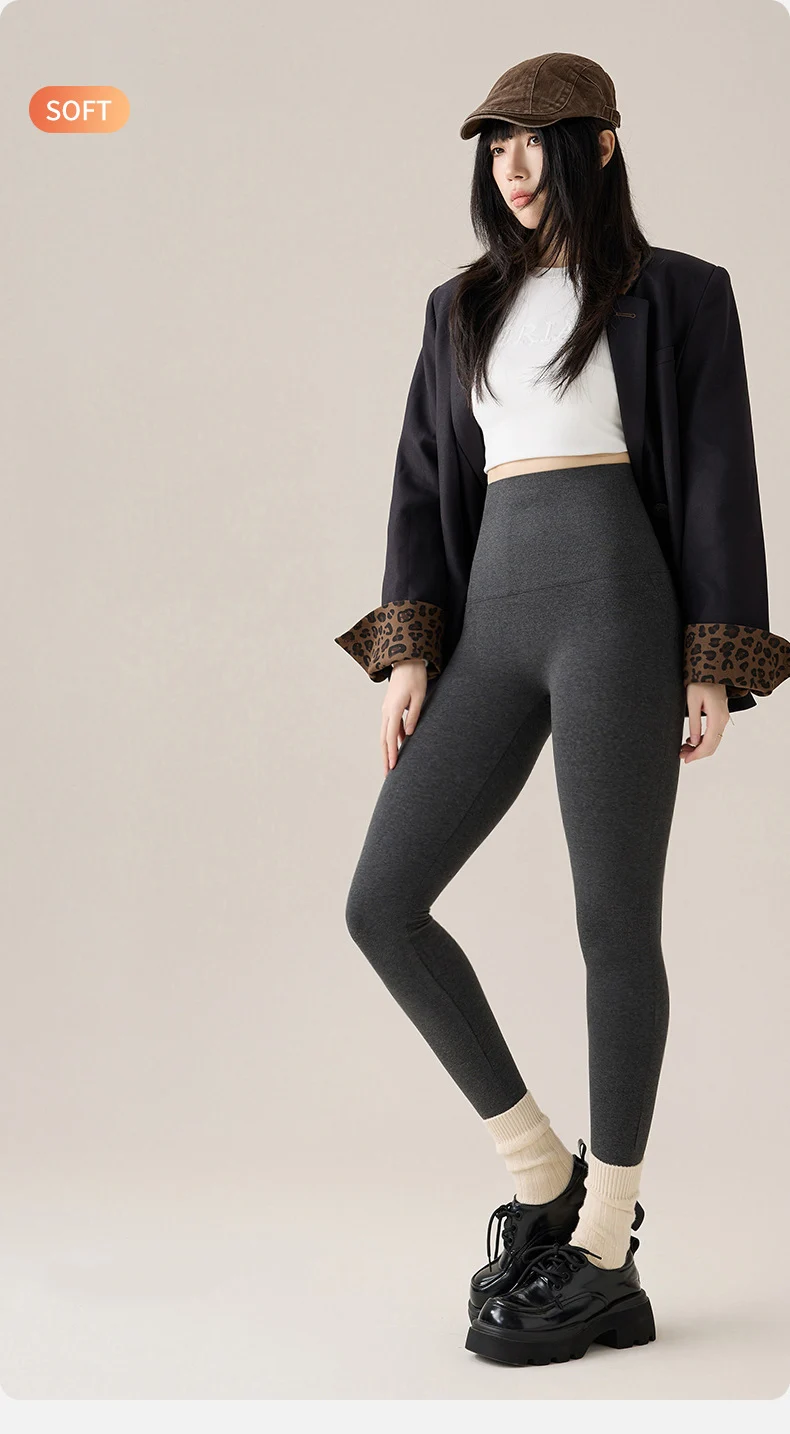 BIVIGAOS Autumn New Thin Cotton Leggings Women High Waist Sports Casual Leggings 40 Weave Knitting High Stretch Cotton Pants