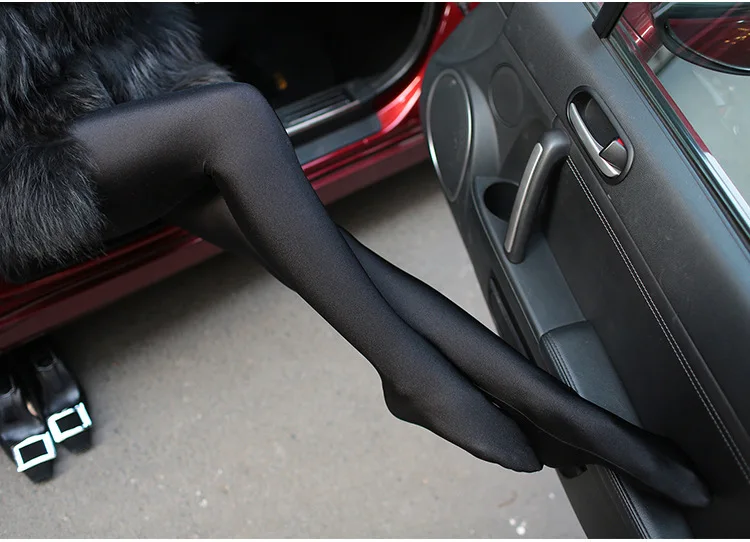Women Leggings Black Luster Pants Wrap Leg Ice Silk Nylon Non Pilling Small Show Thin Beautiful Legs For Men Large Size L-4XL
