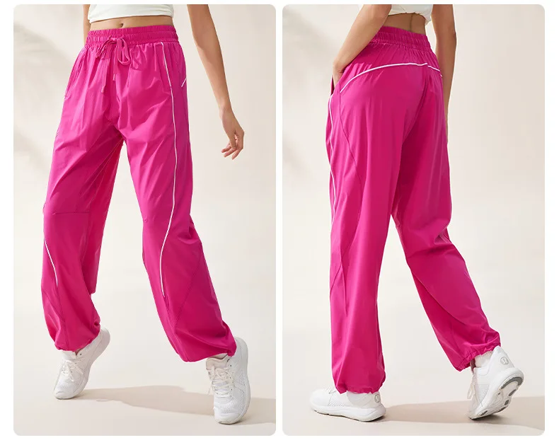Sports Spring/Summer Dopamine Pants American Casual Pants Female Jazz Dance Loose Wide Leg Sports Trendy Fitness Body Leggings