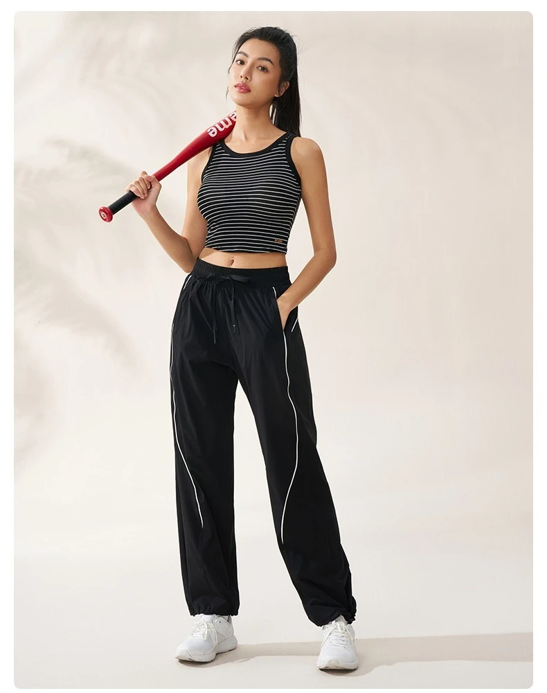 Sports Spring/Summer Dopamine Pants American Casual Pants Female Jazz Dance Loose Wide Leg Sports Trendy Fitness Body Leggings