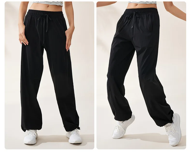 Sports Spring/Summer Dopamine Pants American Casual Pants Female Jazz Dance Loose Wide Leg Sports Trendy Fitness Body Leggings