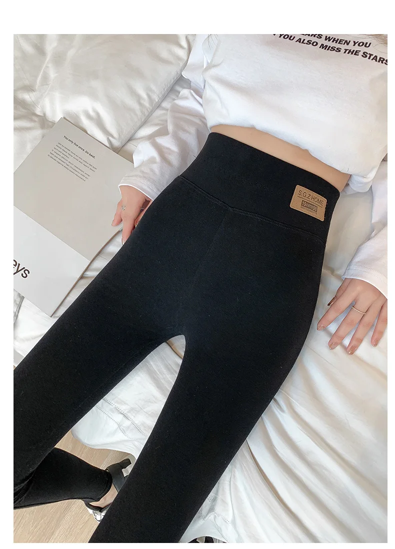 Women's High Waist Cotton Leggings Slim Fit Stretchy Casual Pants Soft Basic Trousers Outer Wear Daily·