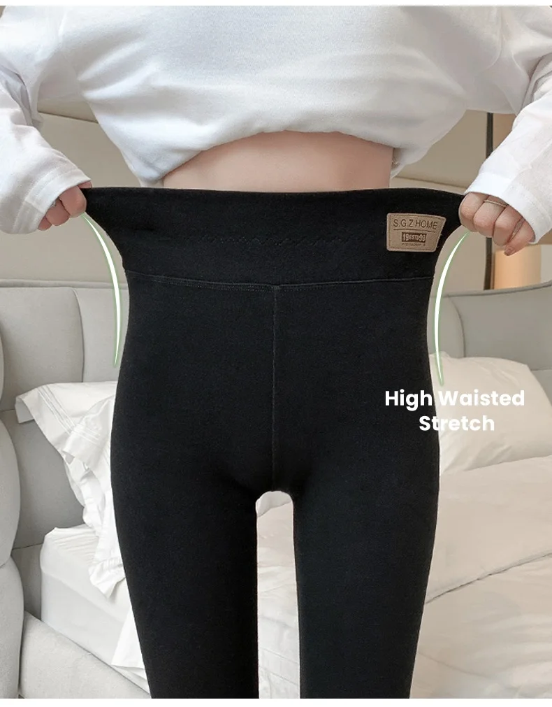Women's High Waist Cotton Leggings Slim Fit Stretchy Casual Pants Soft Basic Trousers Outer Wear Daily·