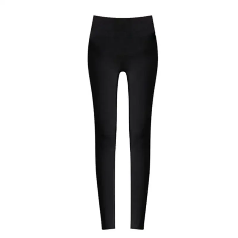 Fashion High Street Casual Women's High Waist Printed Bottom Pants New Women Reflective Tight Elastic Outerwear Pants
