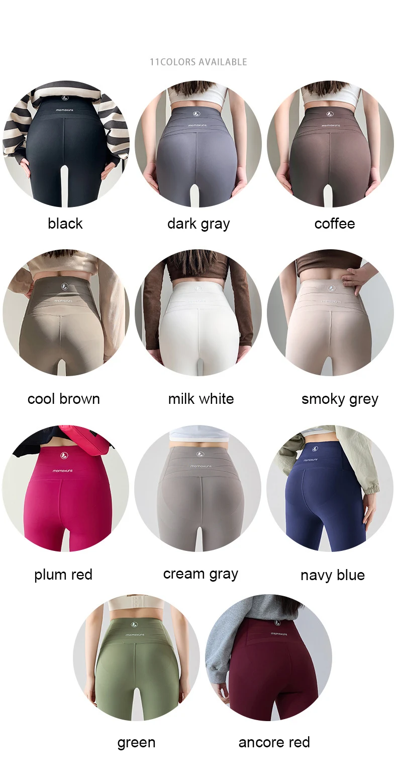 BIVIGAOS Spring Summer New Plum Red 3D Naked Feeling Sharkskin Leggings Women Slim Sexy Sport Yoga Push Up Fitness Leggings