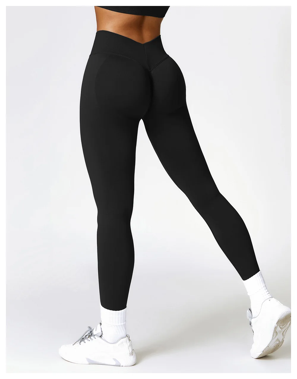 Sexy Seamless Scrunch Legging Pants Raises Butt Sporty Women Gym Fitness Leggings High Waist Leisure Sport Tights Push Up Black