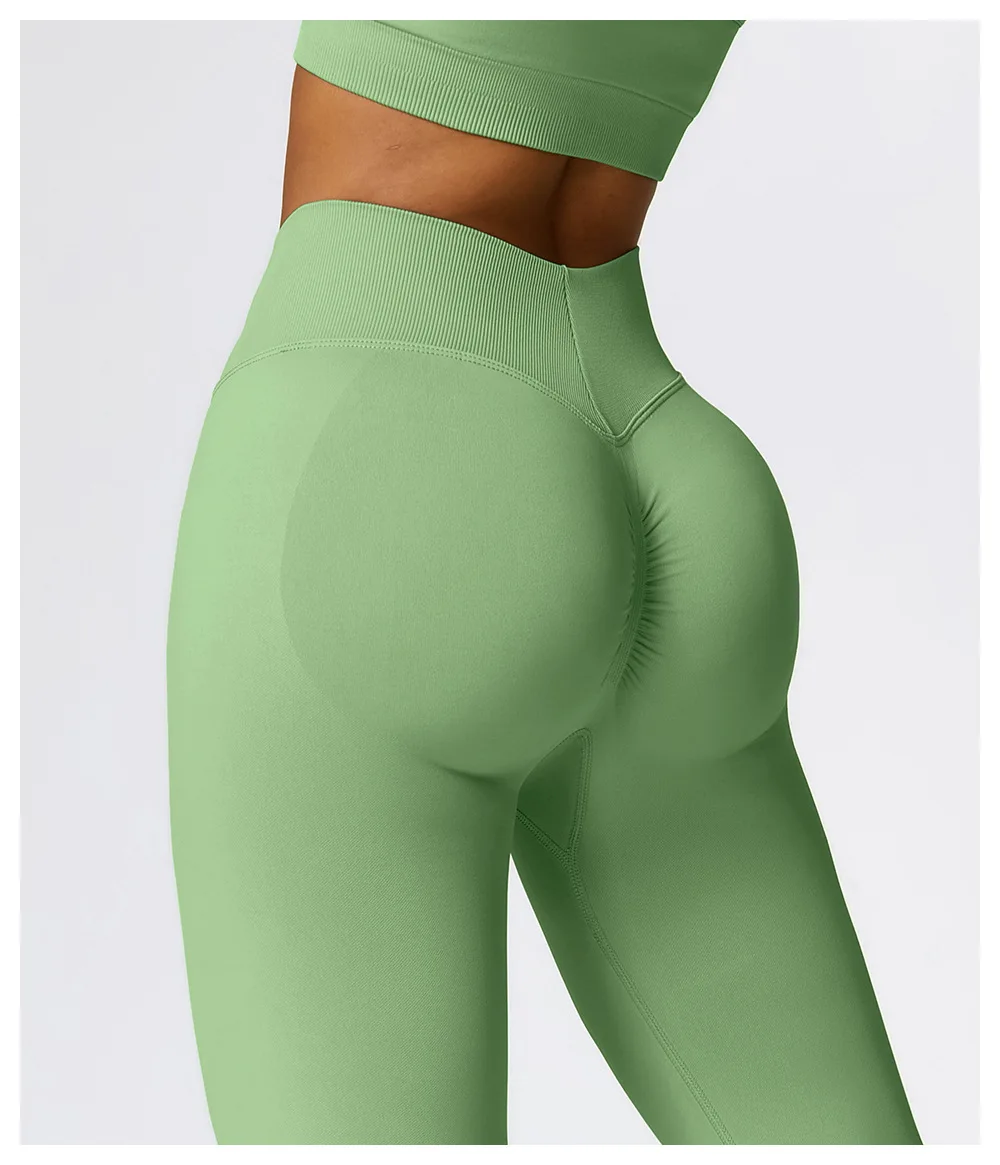 Sexy Seamless Scrunch Legging Pants Raises Butt Sporty Women Gym Fitness Leggings High Waist Leisure Sport Tights Push Up Black