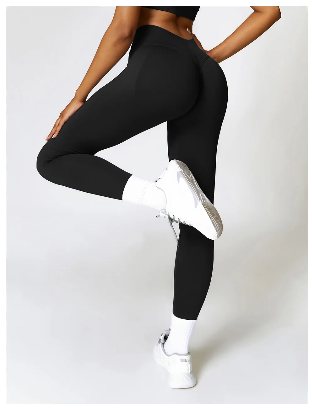 Sexy Seamless Scrunch Legging Pants Raises Butt Sporty Women Gym Fitness Leggings High Waist Leisure Sport Tights Push Up Black