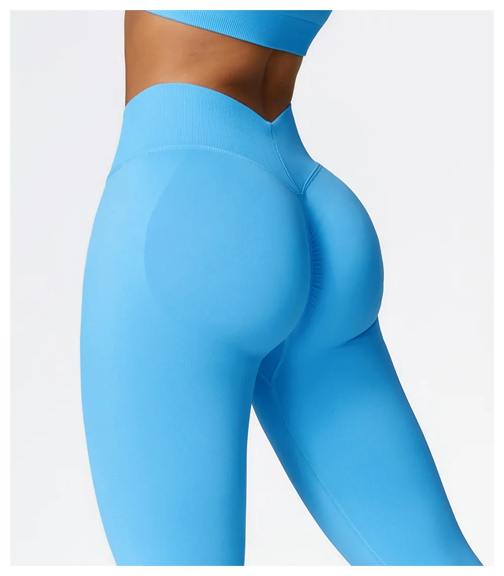 Sexy Seamless Scrunch Legging Pants Raises Butt Sporty Women Gym Fitness Leggings High Waist Leisure Sport Tights Push Up Black