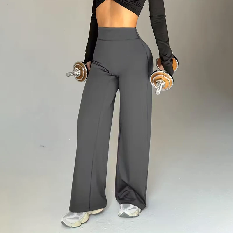 Yoga Fitness Wide Leg Pants Women 2026 Sexy High Waist Hip Lifting Gym Leggings Woman Quick Drying Running Sports Trousers Mujer