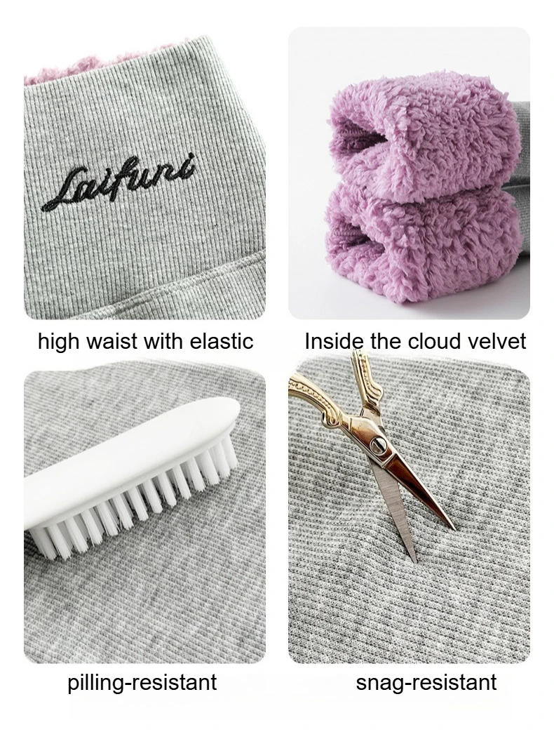Plus Size High Waisted Fleece Lined Leggings Women Cloudlike Soft Thermal Pants Winter Thickened Warm Cotton Pants Wear Alone
