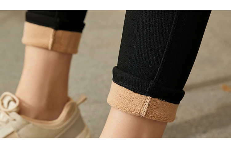 Amii Leggings Woman 2025 Winter New Warm Slim-fit Nine-point Female Legging Pants Casual Solid Versatile Woman Clothing12524023