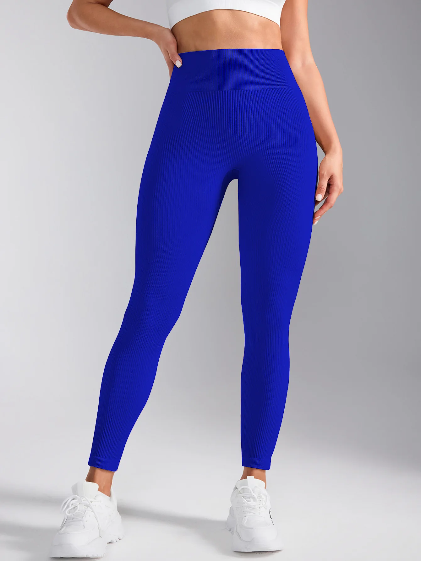 V-Back High Waisted Yoga Leggings Seamless Knit Tights for Women Quick Dry Butt Lifting Fashion Slim High Elastic Leggings