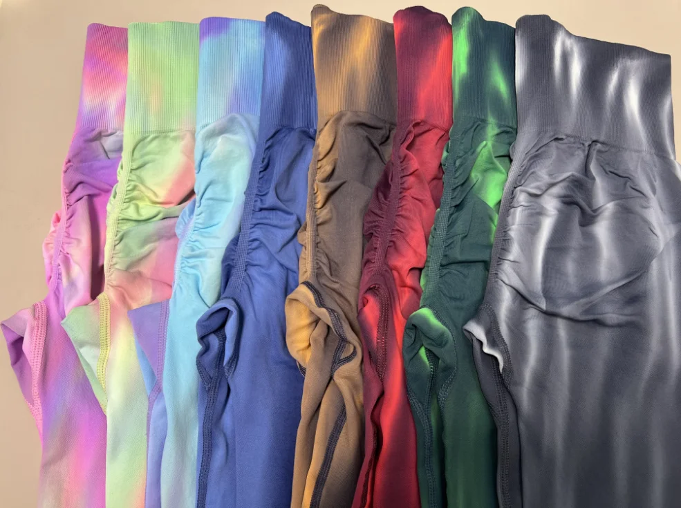 New Women Tie-dye Leggings Gym Athletic Workout Leggins High Waist Leggins Butt Lifting Yoga Pants Sports Training Tights
