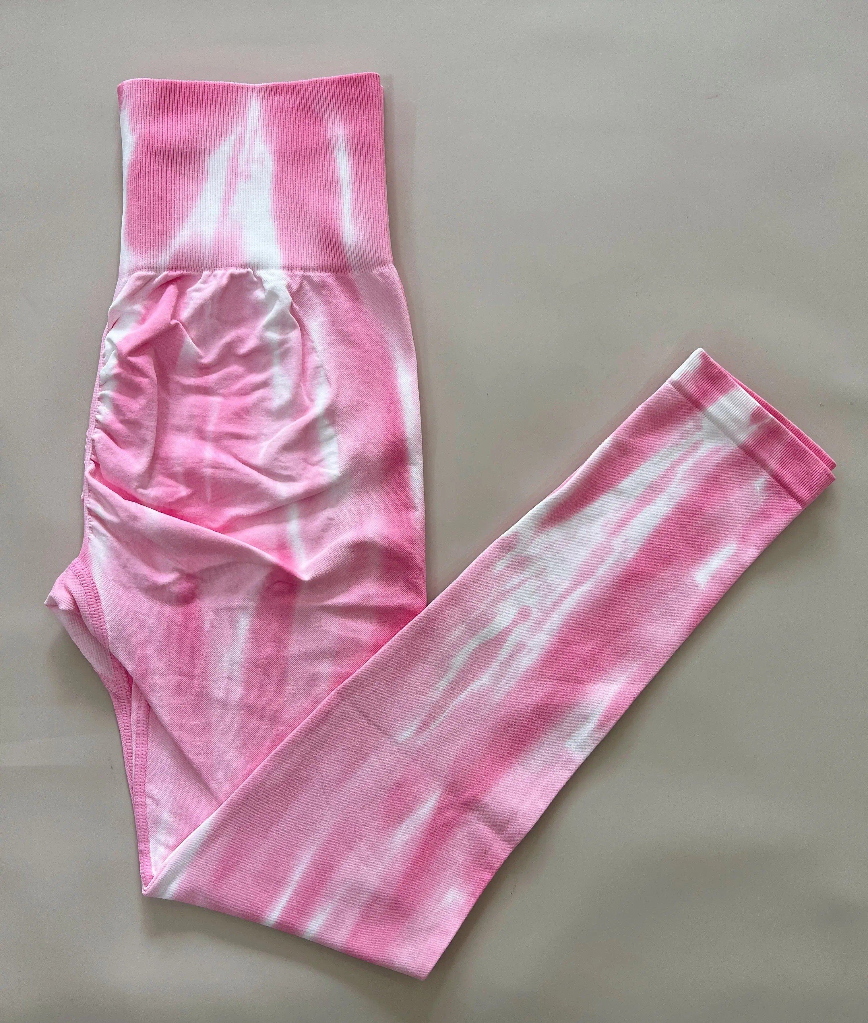 New Women Tie-dye Leggings Gym Athletic Workout Leggins High Waist Leggins Butt Lifting Yoga Pants Sports Training Tights