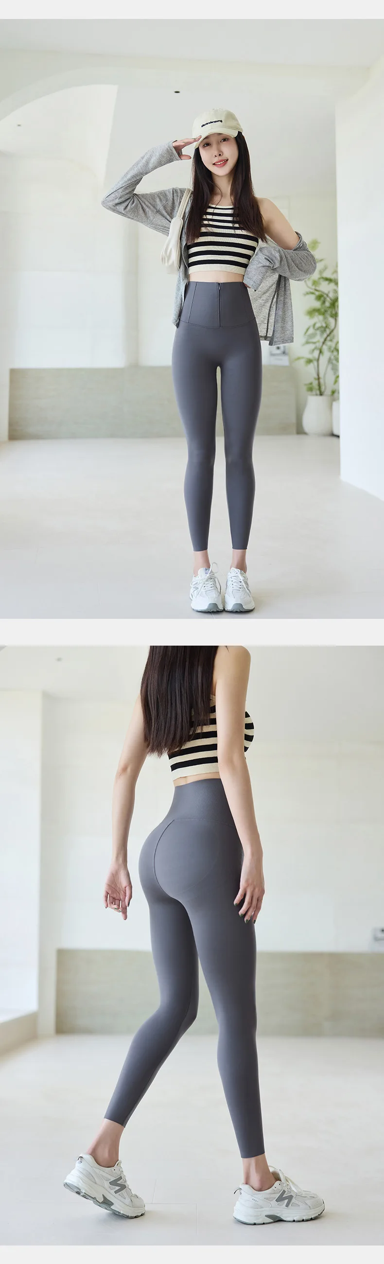 BIVIGAOS Spring Cool Brown Zipper Sharkskin Leggings Women High Waist Micro Pressure Butt Lifter Tight Fit Casual Sport Leggings