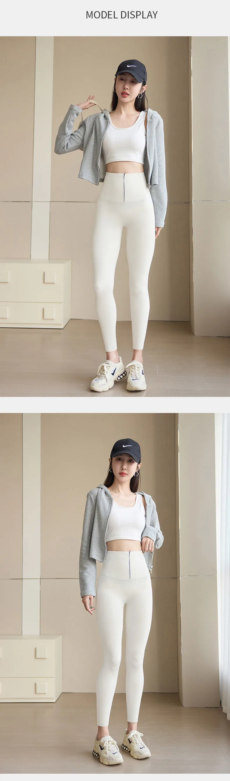 BIVIGAOS Spring Cool Brown Zipper Sharkskin Leggings Women High Waist Micro Pressure Butt Lifter Tight Fit Casual Sport Leggings