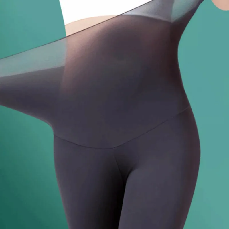 2025 Sexy Women Thin Summer Legging Yoga Pants Outer Wear Silky Elastic Sheer Skinny Trousers Sunscreen Cool High Waist Feeling
