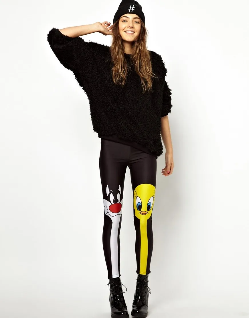 4XL Design Punk Rock Fashion Women Digital Print Galaxy Leggings Alice in Wonderland Blood Camouflage Pants Legging GL-22