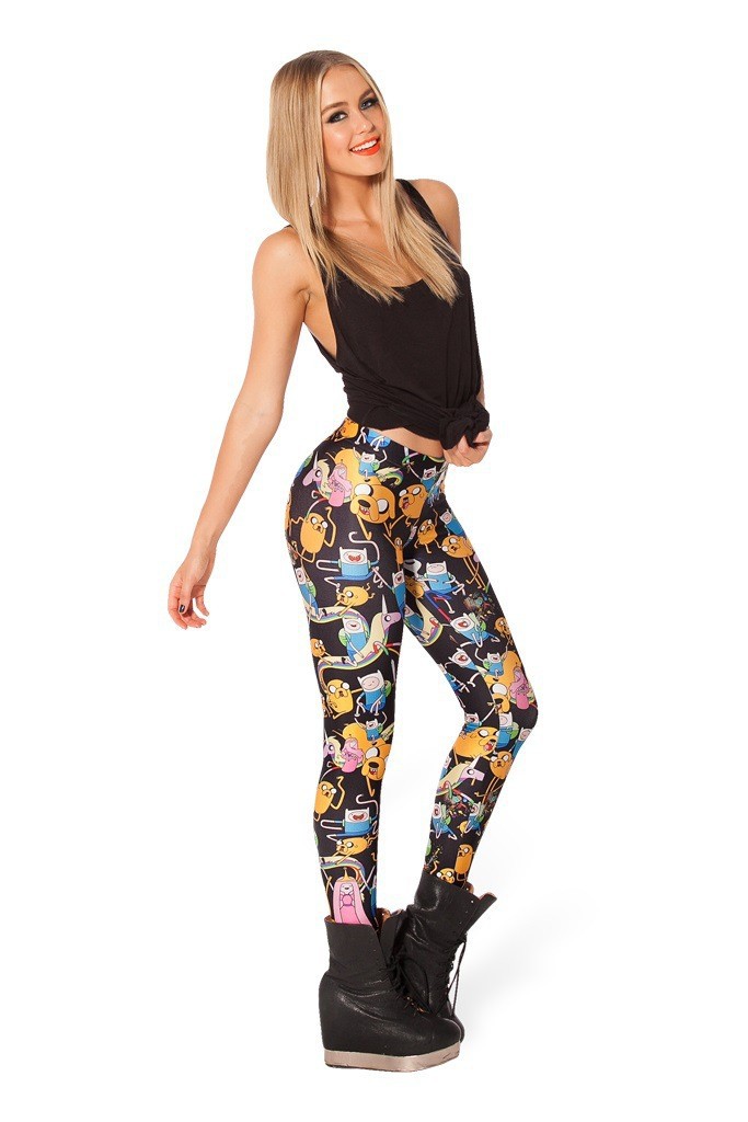 4XL Design Punk Rock Fashion Women Digital Print Galaxy Leggings Alice in Wonderland Blood Camouflage Pants Legging GL-22