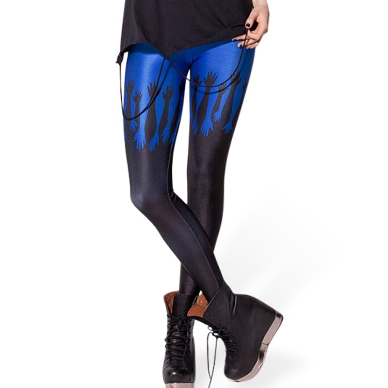 Summer Women Mermaid Printed Galaxy Leggings Animal Donald Duck Cartoon Characters  Legging Pants Black Milk Leggins G L-1467