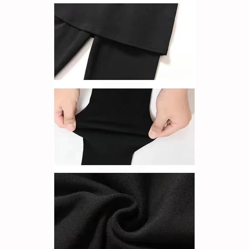 Winter Women Slim Fit Plush Thermal Leggings Girls High Waist Snow Warm Skinny Thin Trousers Lady Retro Fashion Fleece Pants