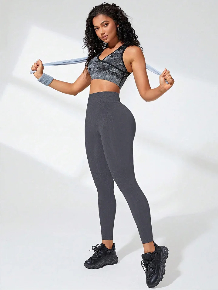 Women's Seamless Yoga Leggings High-Waisted Butt-Lifting Workout Leggings for Running Gym & Training Activewear Slim Tights