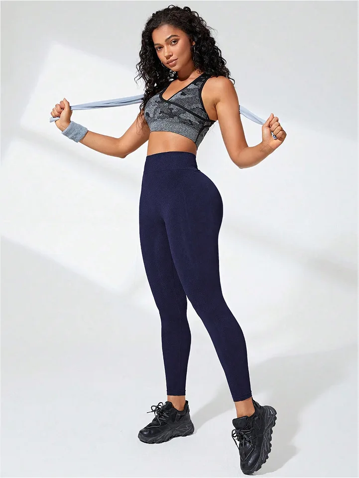 Women's Seamless Yoga Leggings High-Waisted Butt-Lifting Workout Leggings for Running Gym & Training Activewear Slim Tights