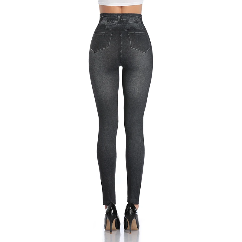 Miss Moly Fashion Slim Women Leggings Faux Denim Jeans Leggings Sexy Printing Summer Leggings Casual Pencil Pants Fitness Pants