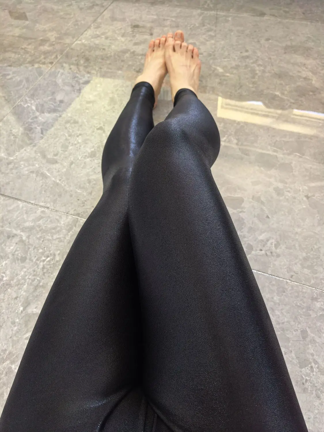Glossy Shiny High Waist Yoga Pants Tight Women Workout Sports Leggings Fitness Plus Size Gym Trousers