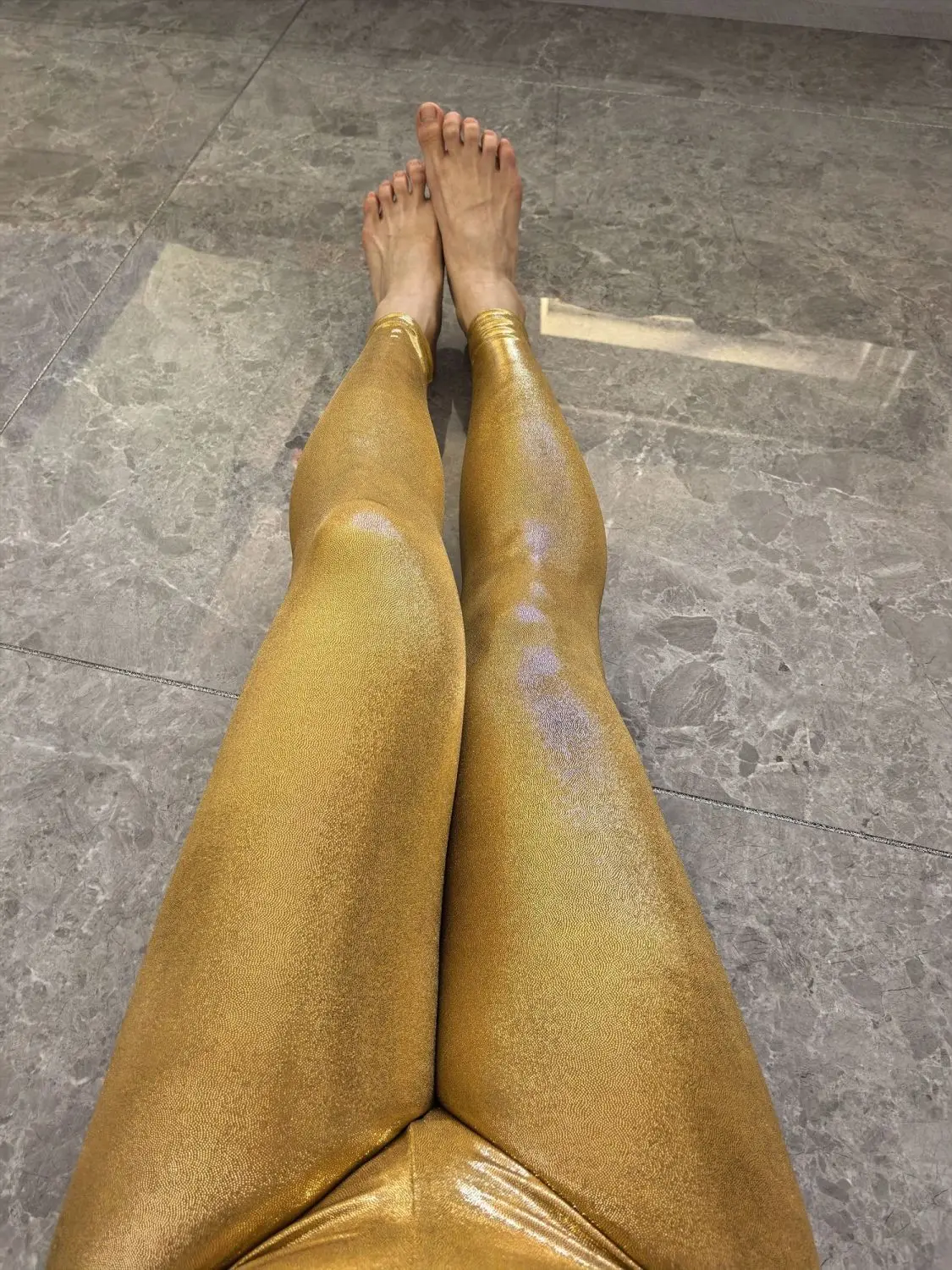 Glossy Shiny High Waist Yoga Pants Tight Women Workout Sports Leggings Fitness Plus Size Gym Trousers