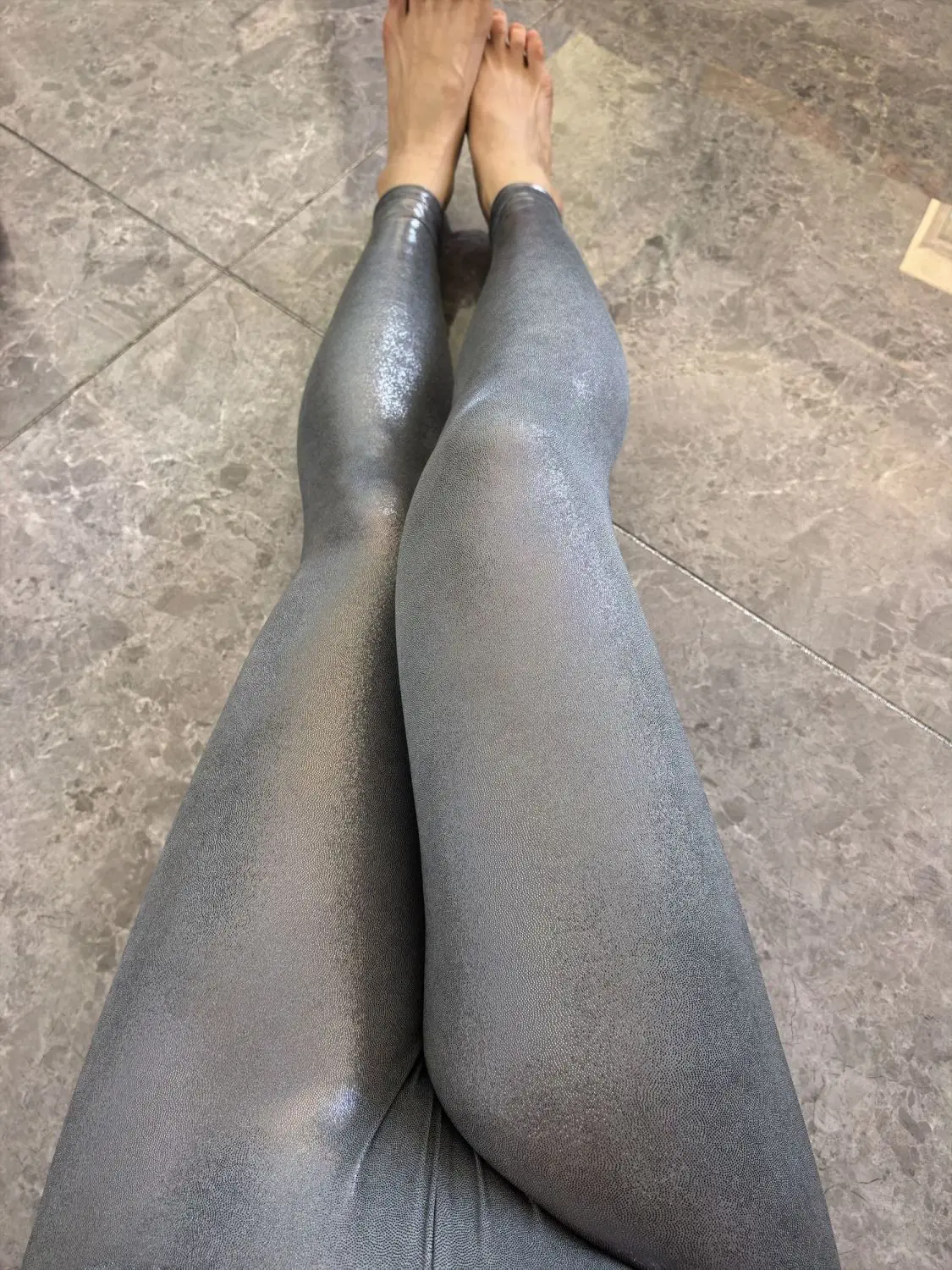 Glossy Shiny High Waist Yoga Pants Tight Women Workout Sports Leggings Fitness Plus Size Gym Trousers