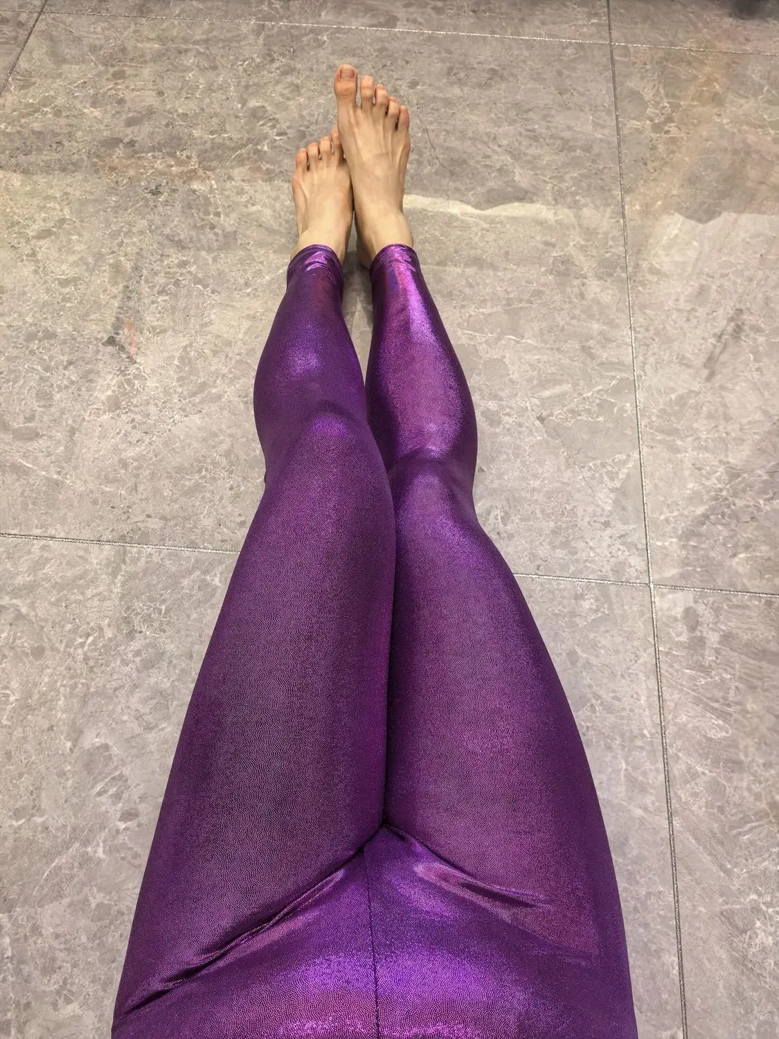 Glossy Shiny High Waist Yoga Pants Tight Women Workout Sports Leggings Fitness Plus Size Gym Trousers
