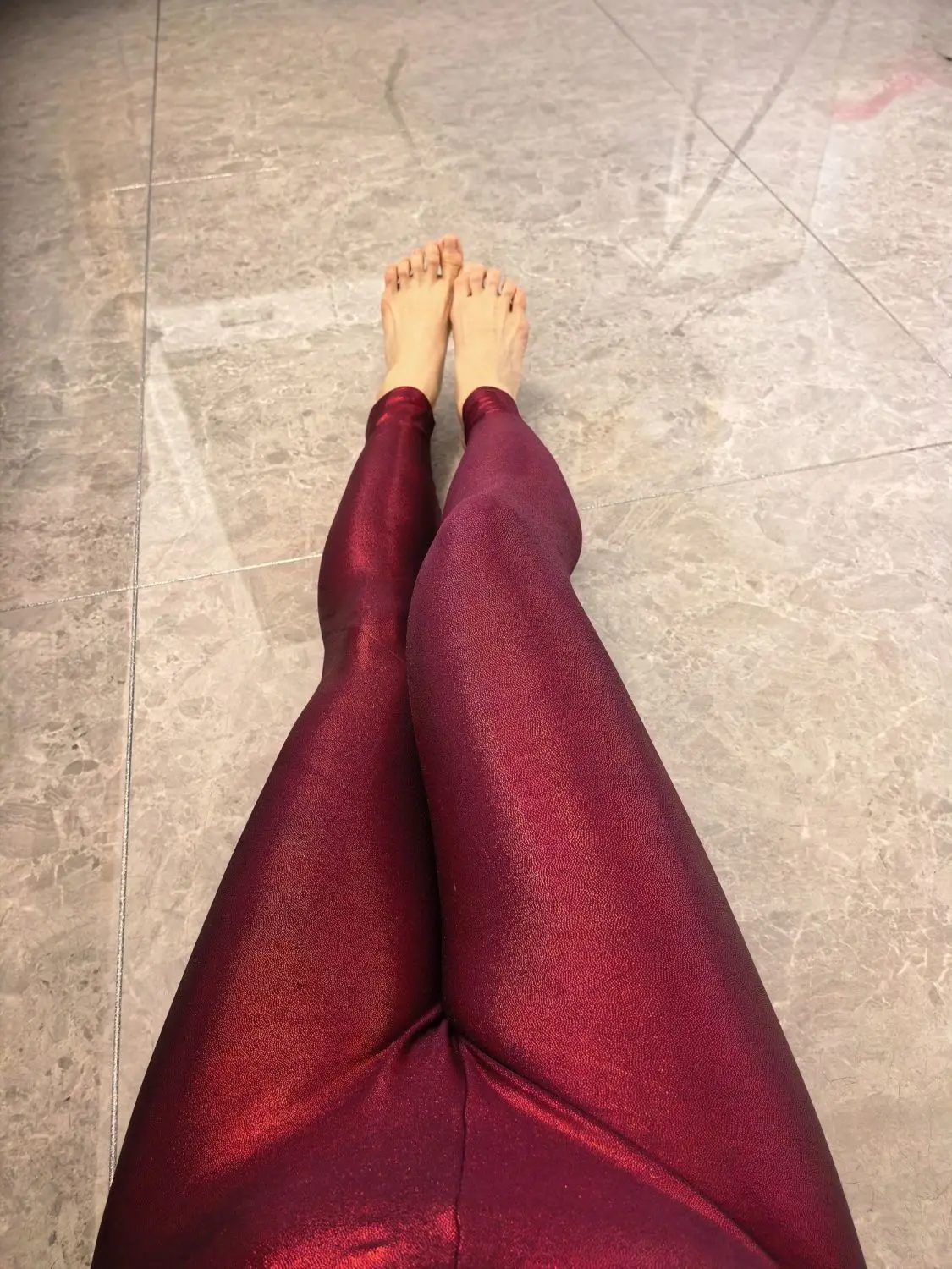 Glossy Shiny High Waist Yoga Pants Tight Women Workout Sports Leggings Fitness Plus Size Gym Trousers