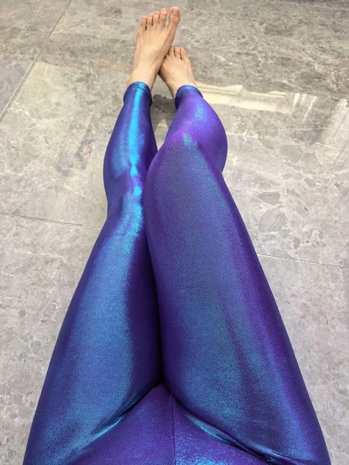 Glossy Shiny High Waist Yoga Pants Tight Women Workout Sports Leggings Fitness Plus Size Gym Trousers